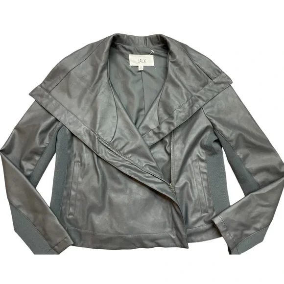 Vegan Leather Moto Jacket by JACK - Picture 10 of 12